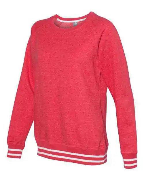 J. America 8652 Womens Relay Crewneck Sweatshirt - Red