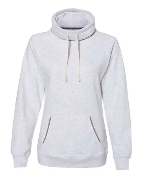 J. America 8653 Womens Relay Cowl Neck Sweatshirt - Ash