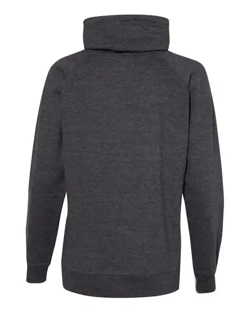 J. America 8653 Womens Relay Cowl Neck Sweatshirt Black