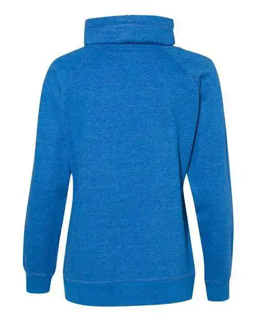 J. America 8653 Womens Relay Cowl Neck Sweatshirt Royal