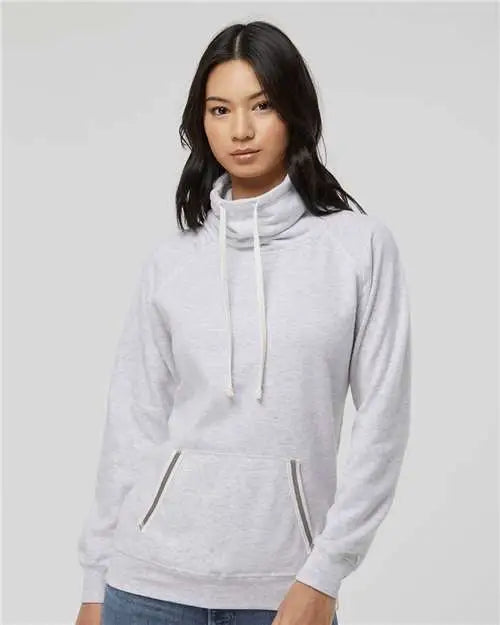 J. America 8653j Women’s Relay Cowl Neck Sweatshirt - 8653 - Ash