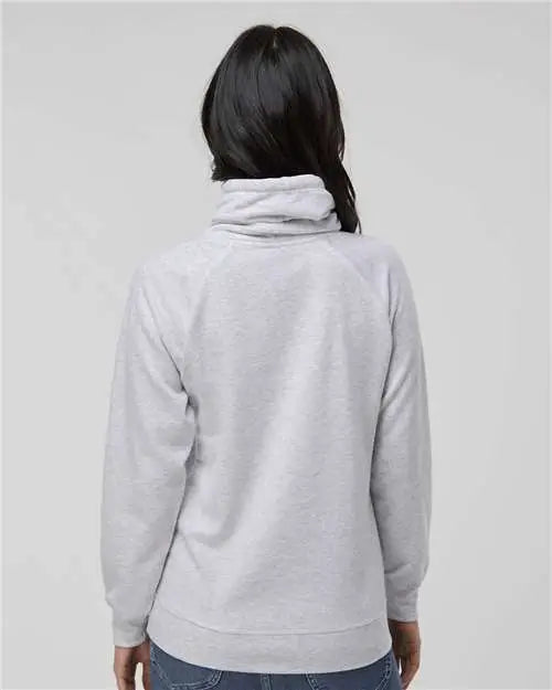 J. America 8653j Women’s Relay Cowl Neck Sweatshirt - 8653 - Ash