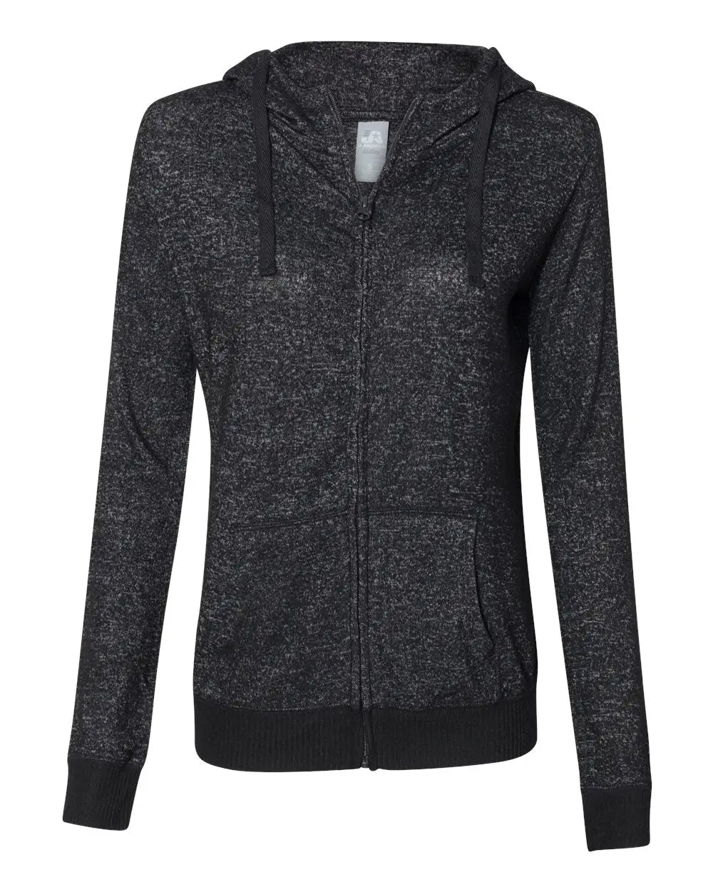 J. America 8656j Women’s Cozy Jersey Hooded Full-zip - 8656 - Black