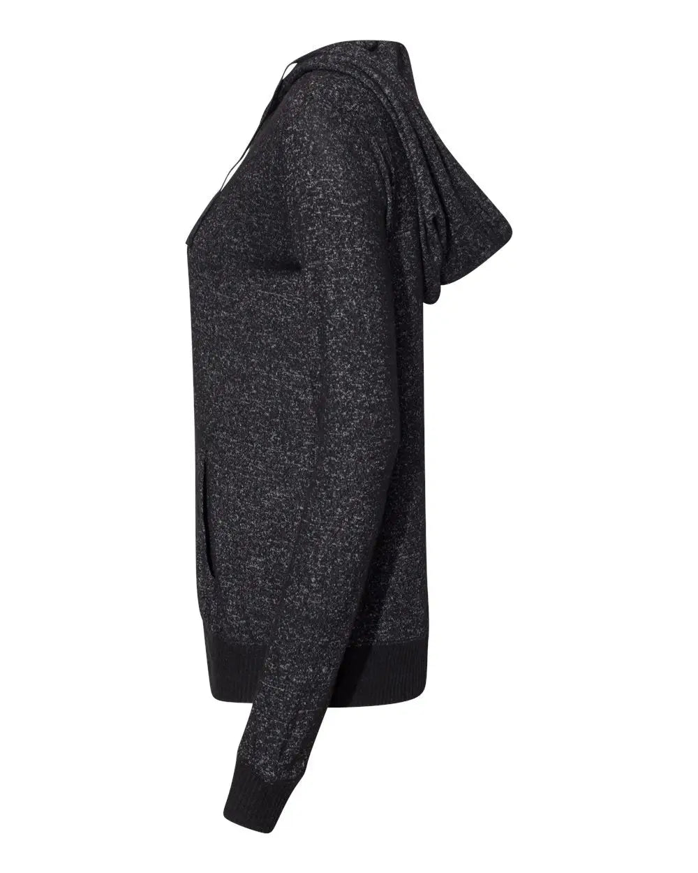 J. America 8656j Women’s Cozy Jersey Hooded Full-zip - 8656 - Black