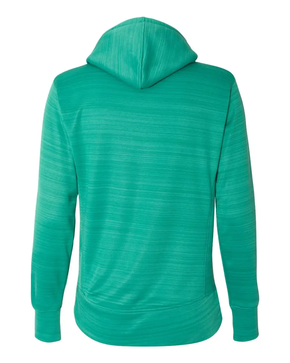 J. America 8662j Women’s Odyssey Striped Performance Fleece Lapover Hooded Sweatshirt - 8662 - Dynasty Green Stripe