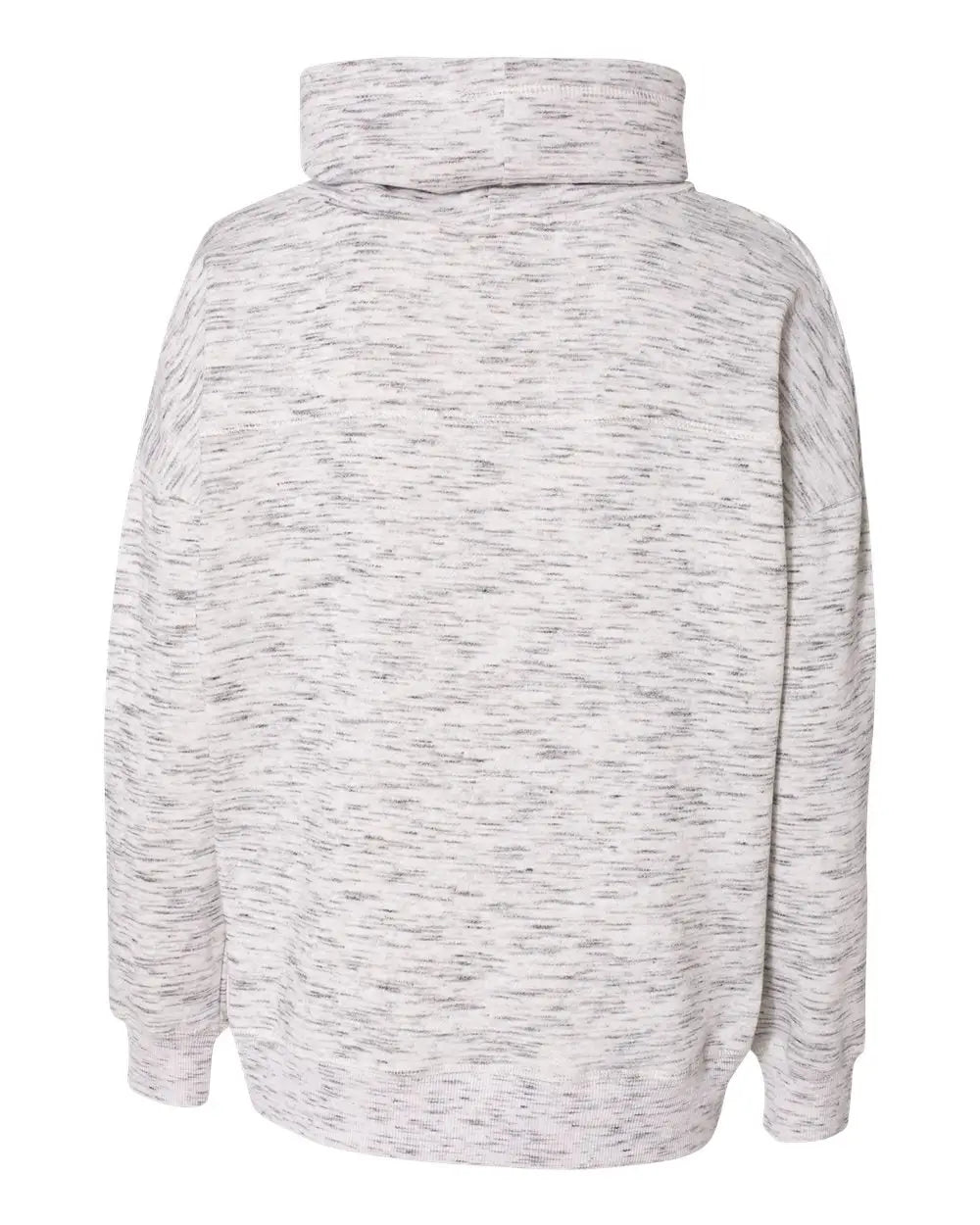 J. America 8673 Women’s Mãlange Fleece Cowl Neck Sweatshirt - White