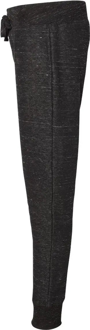 J. America 8675 Women’s Mélange Fleece Joggers - Black