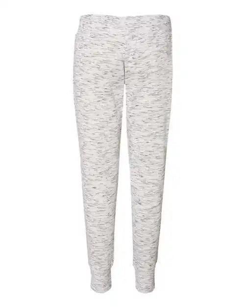 J. America 8675 Womens Mlange Fleece Joggers White