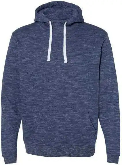 J. America 8677 Mlange Fleece Hooded Sweatshirt - Navy