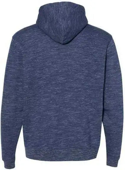 J. America 8677 Mlange Fleece Hooded Sweatshirt - Navy