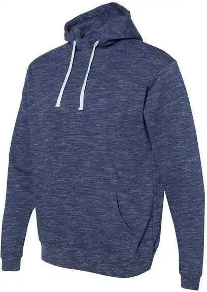 J. America 8677 Mlange Fleece Hooded Sweatshirt - Navy
