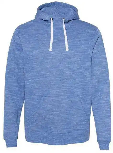 J. America 8677 Mlange Fleece Hooded Sweatshirt - Royal