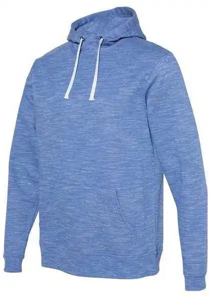 J. America 8677 Mlange Fleece Hooded Sweatshirt Royal