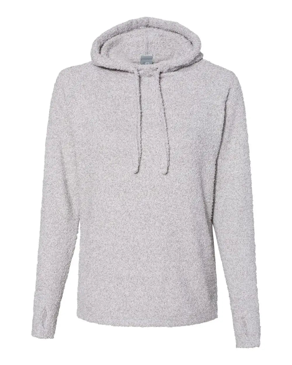 J. America 8680j Women’s Teddy Fleece Hooded Pullover - 8680 - Smoke Heather - Ladies s