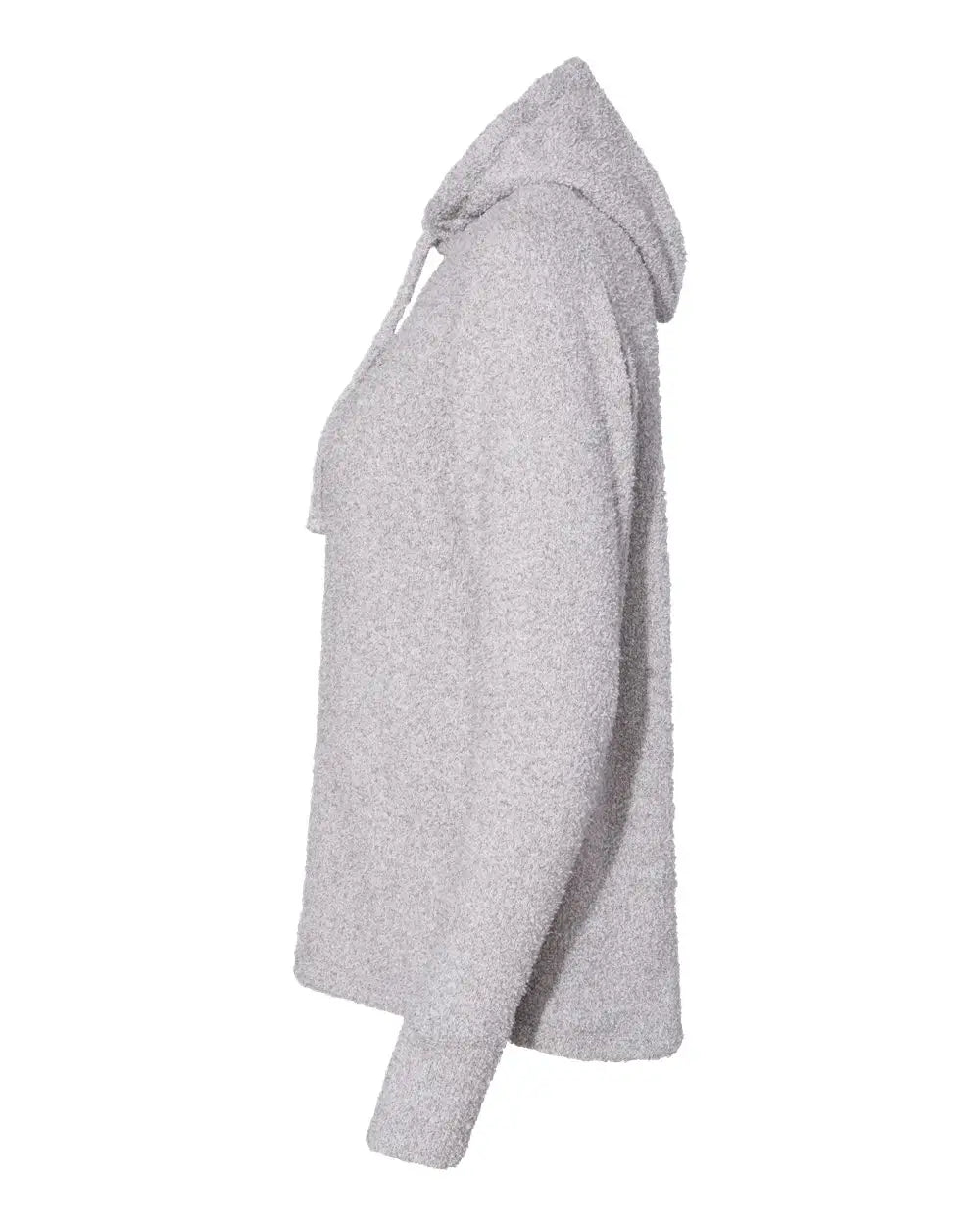 J. America 8680j Women’s Teddy Fleece Hooded Pullover - 8680 - Smoke Heather