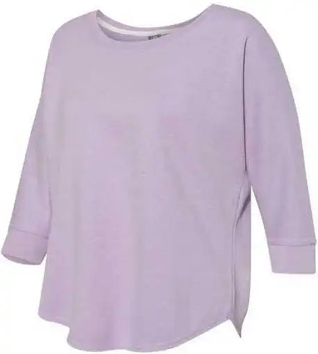 J. America 8685 Women’s Lounge Fleece Dolman Crewneck Sweatshirt Wisteria