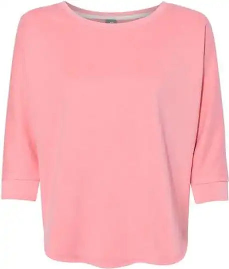 J. America 8685 Women’s Lounge Fleece Dolman Crewneck Sweatshirt - Blossom