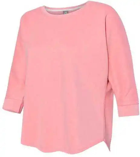J. America 8685 Women’s Lounge Fleece Dolman Crewneck Sweatshirt - Blossom
