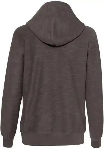 J. America 8694 Womens French Terry Sport Lace Scuba Hooded Pullover - Charcoal