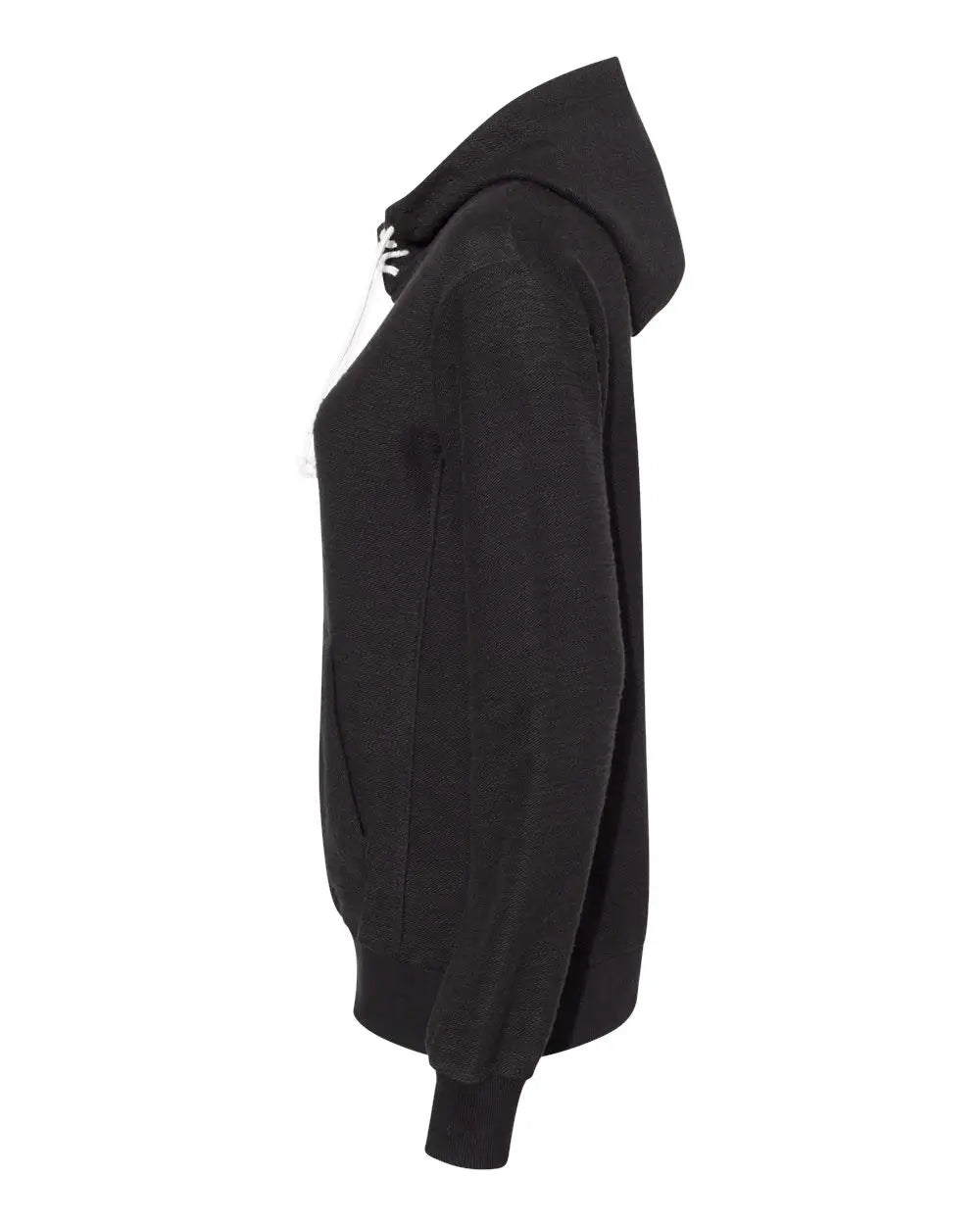 J. America 8694j Women’s French Terry Sport Lace Scuba Hooded Pullover - 8694 - Black