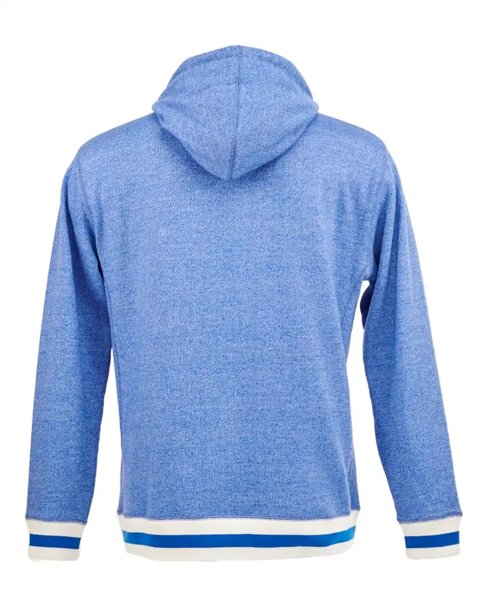 J. America 8701j Peppered Fleece Lapover Hooded Sweatshirt - 8701 - Royal Pepper - 3xl