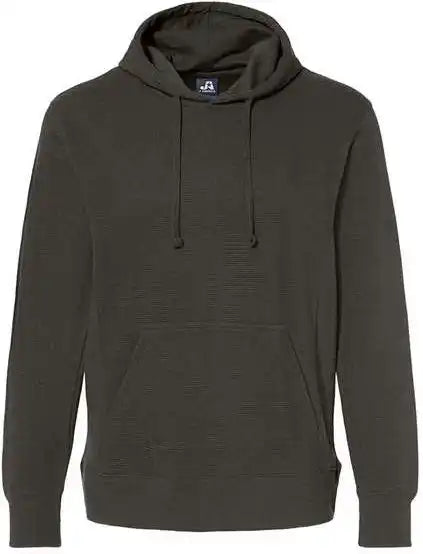 J. America 8706 Ripple Fleece Hooded Sweatshirt Black