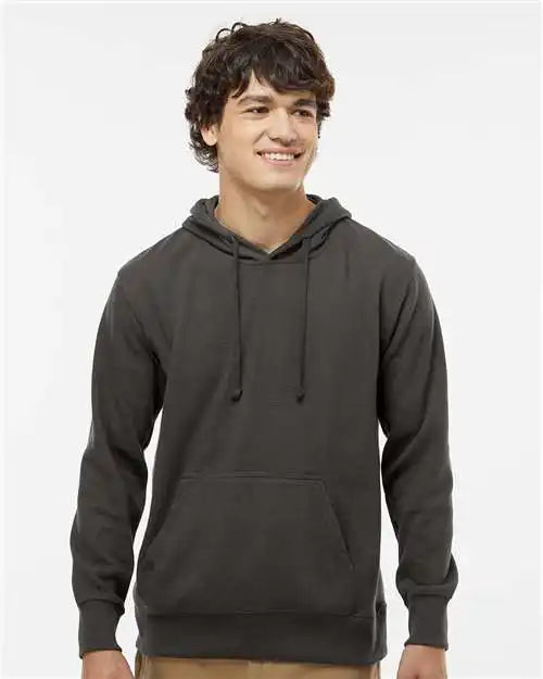 J. America 8706 Ripple Fleece Hooded Sweatshirt - Black
