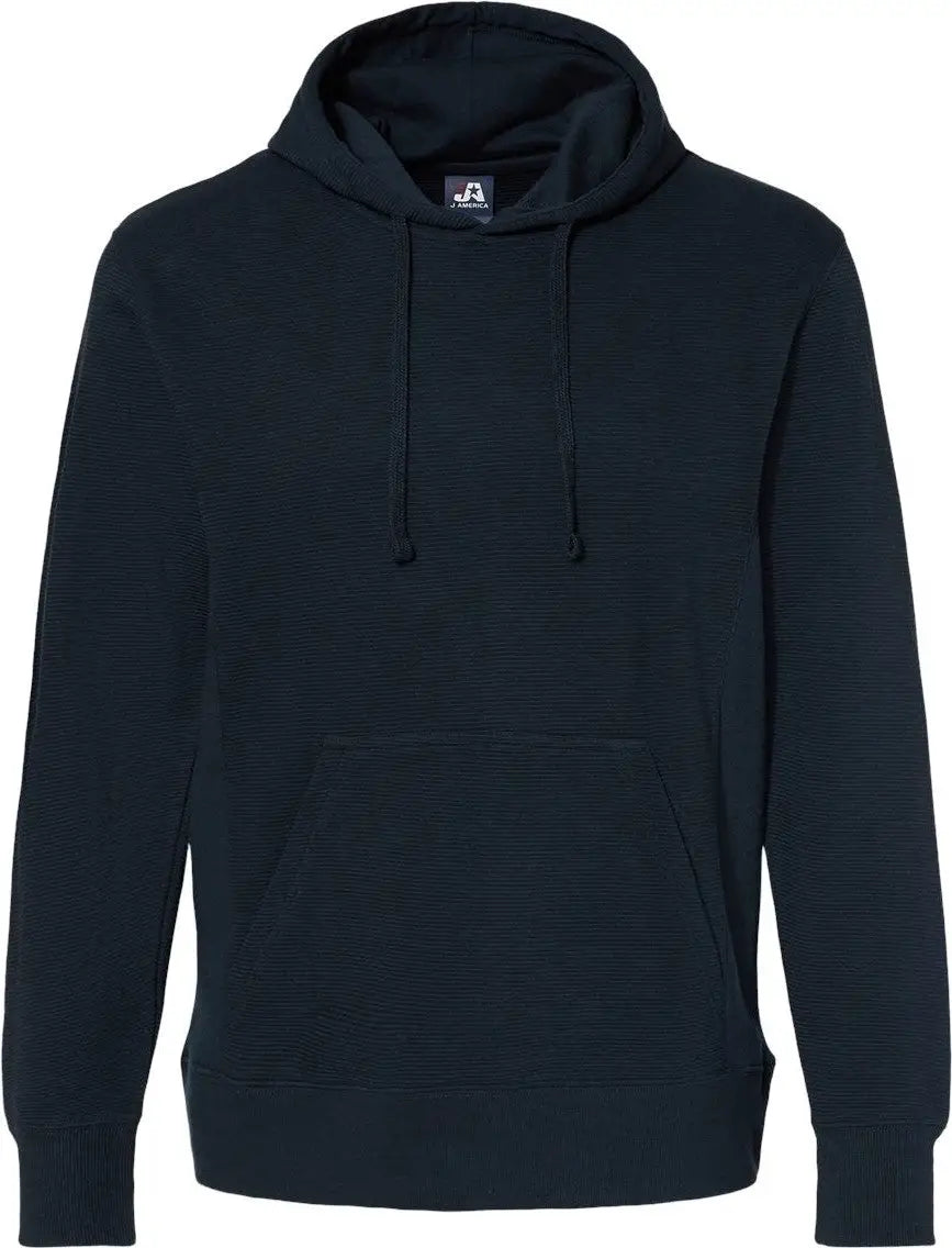 J. America 8706 Ripple Fleece Hooded Sweatshirt - Navy