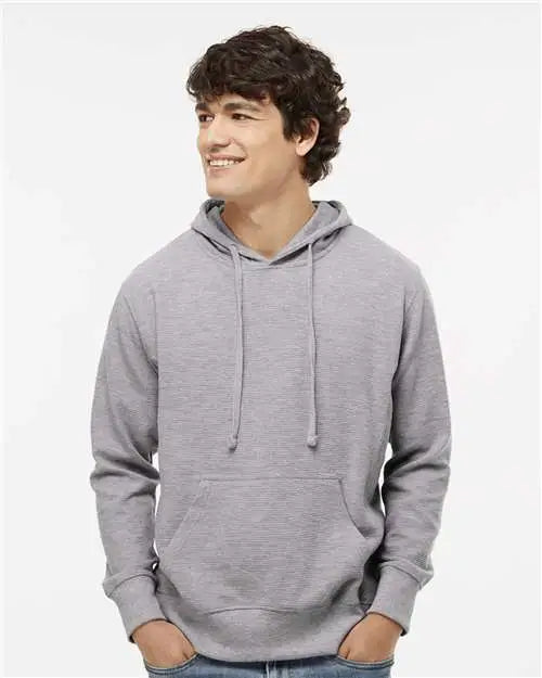 J. America 8706 Ripple Fleece Hooded Sweatshirt - Oxford