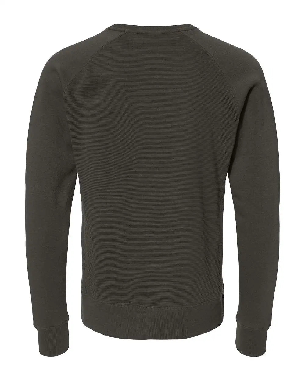 J. America 8707a Ripple Fleece Raglan Crewneck Sweatshirt - 8707 - Black - Adult s