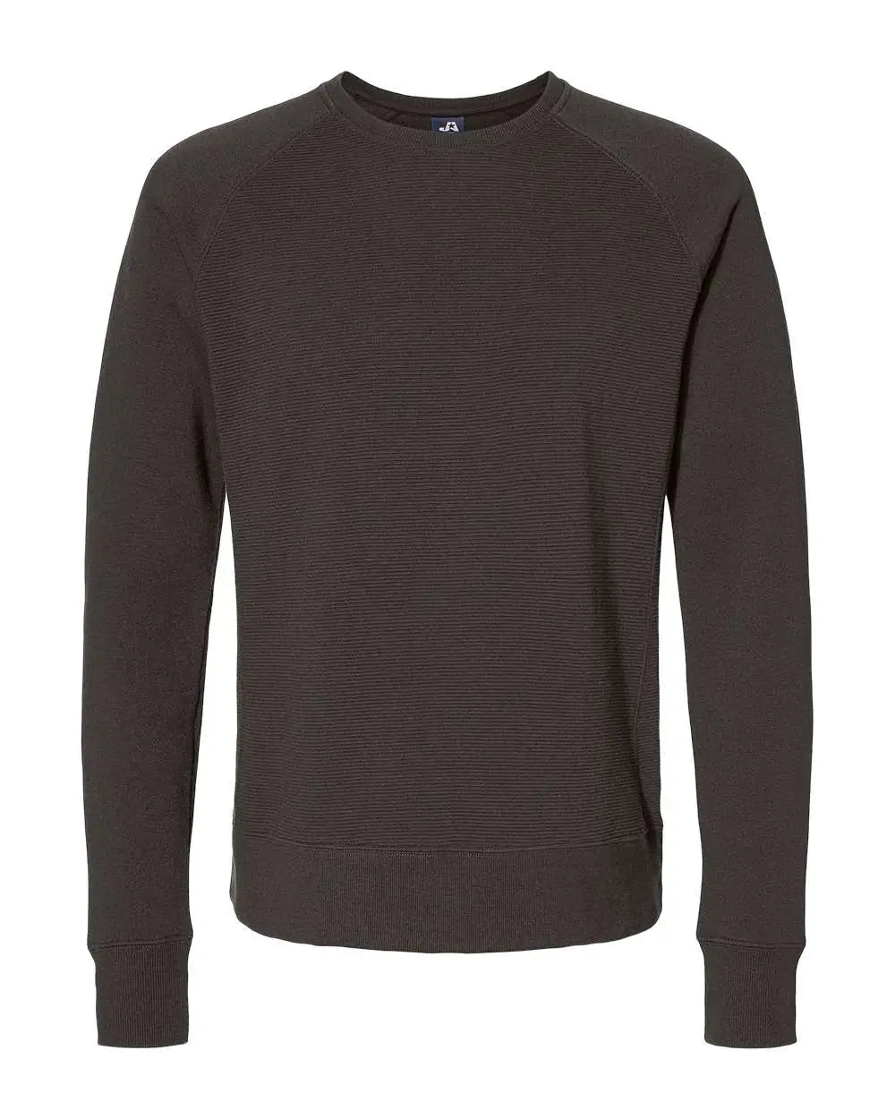 J. America 8707a Ripple Fleece Raglan Crewneck Sweatshirt - 8707 - Black - Adult s