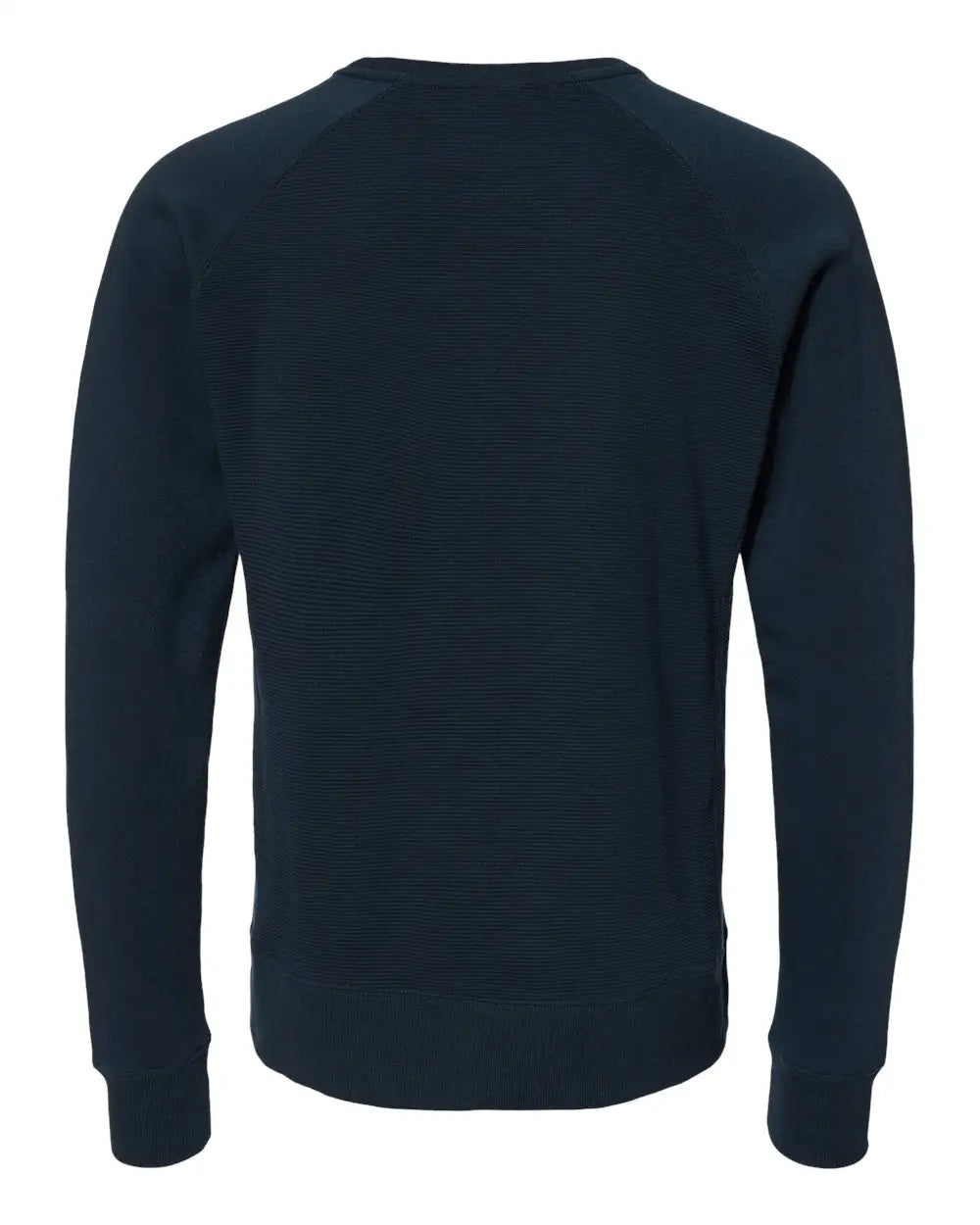 J. America 8707a Ripple Fleece Raglan Crewneck Sweatshirt - 8707 - Navy - Adult s