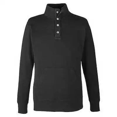 J. America 8708 Ripple Fleece Snap Sweatshirt - Black