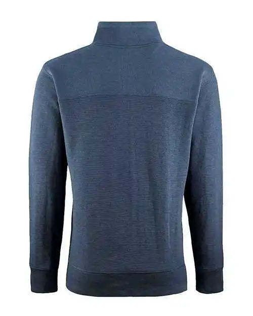 J. America 8708 Ripple Fleece Snap Sweatshirt - Navy