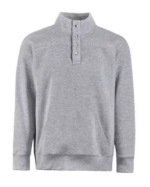 J. America 8708 Ripple Fleece Snap Sweatshirt - Oxford