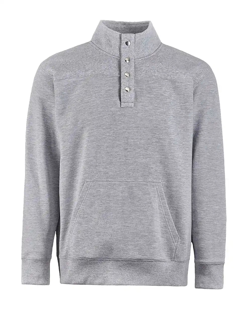 J. America 8708a Ripple Fleece Snap Sweatshirt - 8708 - Oxford - Adult s