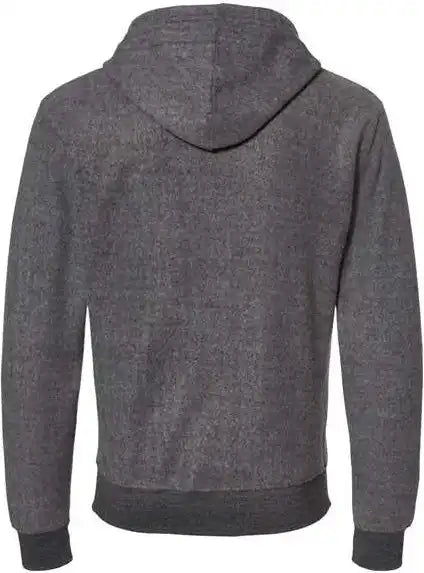 J. America 8709 Flip Side Fleece Hooded Pullover Charcoal Heather