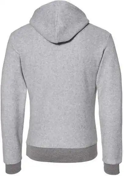 J. America 8709 Flip Side Fleece Hooded Pullover Grey Heather