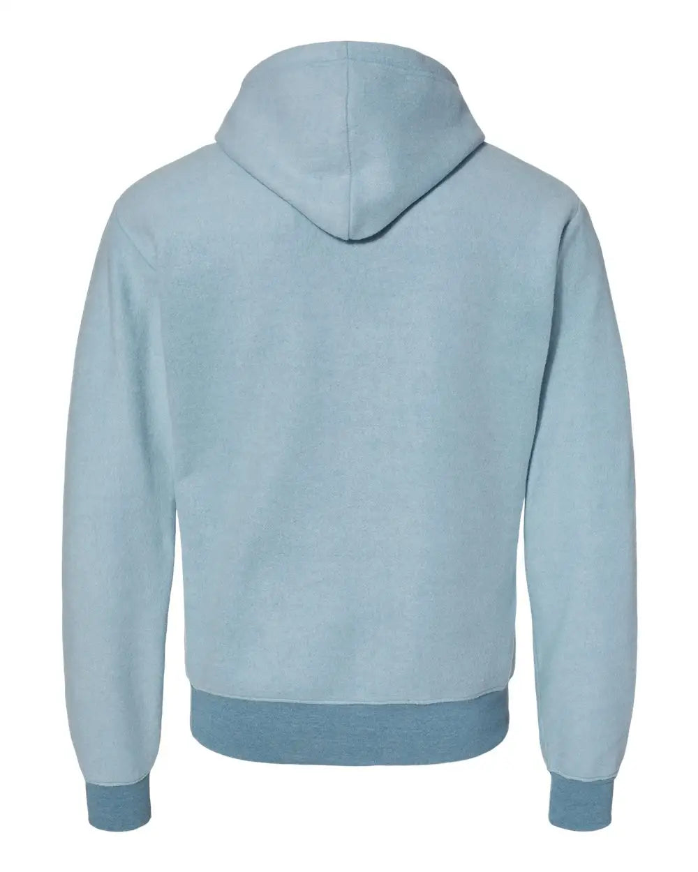 J. America 8709 Flip Side Fleece Hooded Sweatshirt - Chambray Heather - Blue / Xs