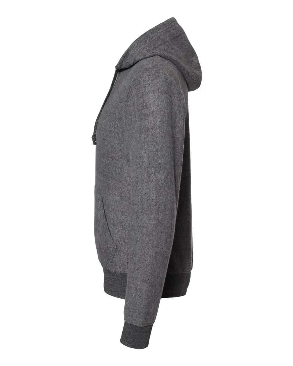 J. America 8709 Flip Side Fleece Hooded Sweatshirt - Charcoal Heather