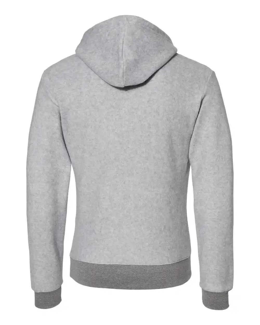 J. America 8709 Flip Side Fleece Hooded Sweatshirt - Grey Heather - Xs