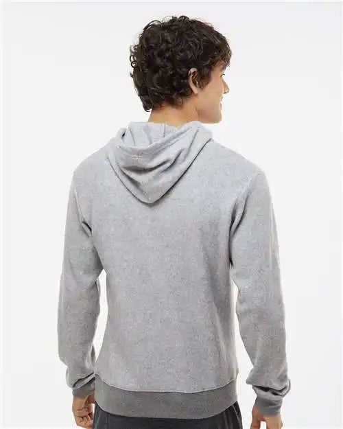 J. America 8709 Flip Side Fleece Hooded Sweatshirt - Grey Heather
