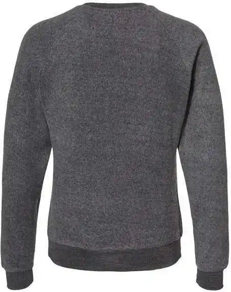 J. America 8710 Flip Side Fleece Crewneck Pullover Charcoal Heather