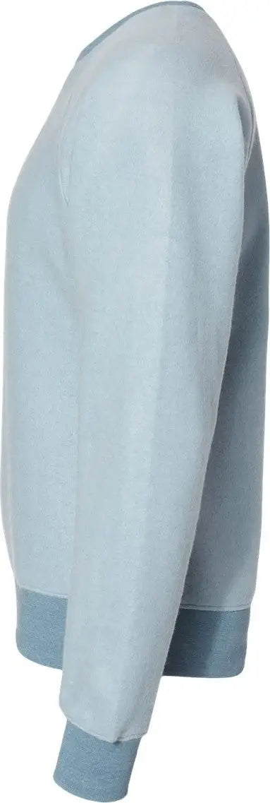 J. America 8710a Flip Side Fleece Crewneck Sweatshirt - 8710 - Chambray Heather