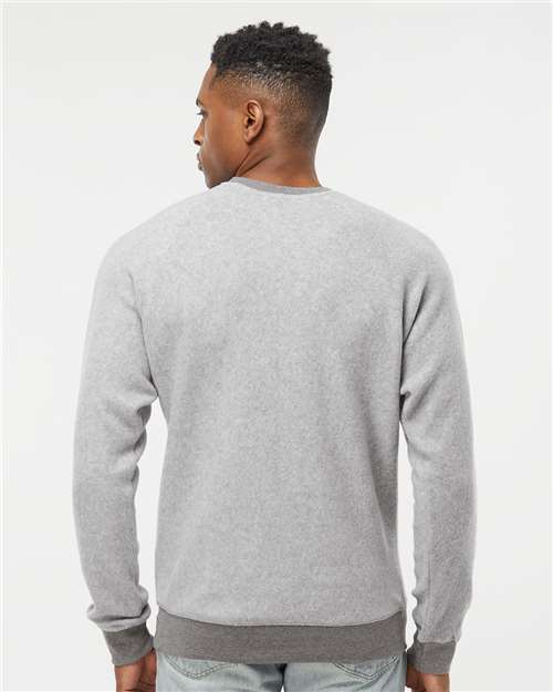J. America 8710a Flip Side Fleece Crewneck Sweatshirt - 8710 - Gray Heather