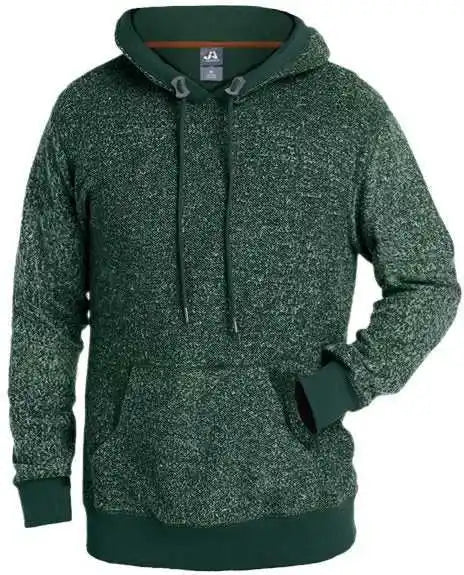 J. America 8711 Aspen Fleece Hooded Sweatshirt - Forest Speck