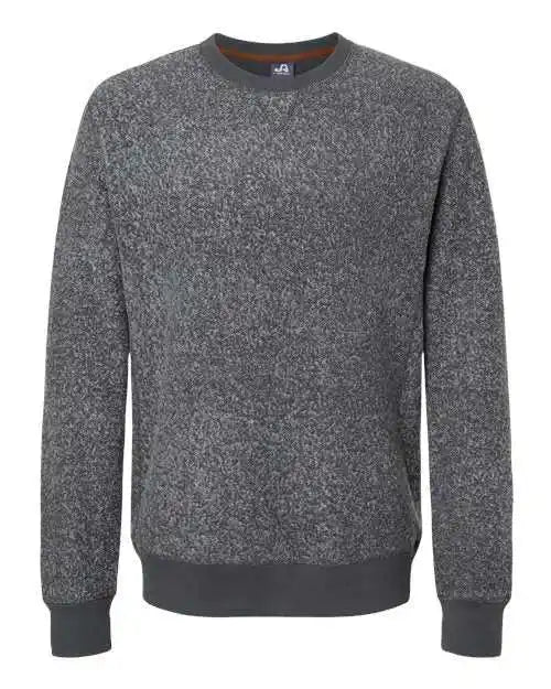 J. America 8712 Aspen Fleece Crewneck Sweatshirt - Charcoal Speck