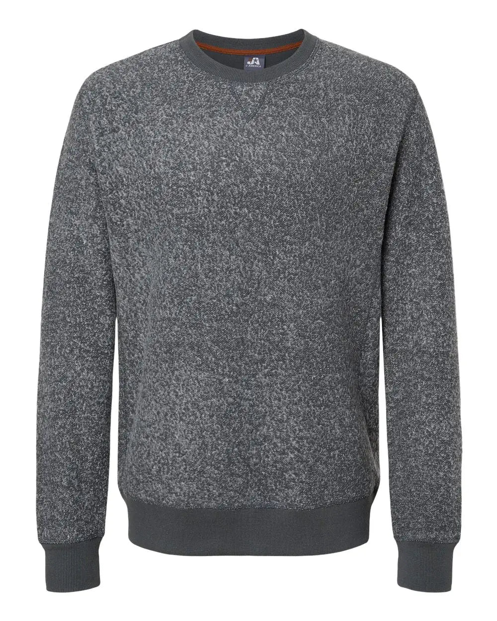 J. America 8712j Aspen Fleece Crewneck Sweatshirt - 8712 - Charcoal Speck - Adult s