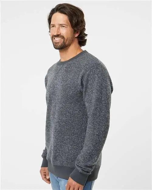 J. America 8712j Aspen Fleece Crewneck Sweatshirt - 8712 - Charcoal Speck