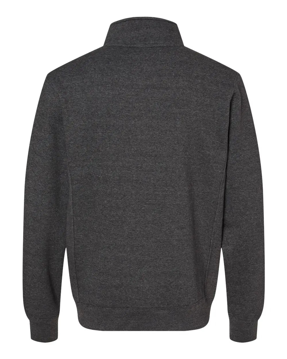 J. America 8717 Heavyweight Fleece Quarter-zip Sweatshirt - Charcoal Heather